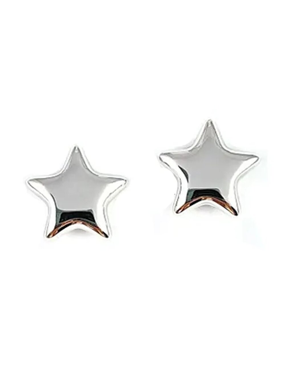 Stainless Steel Star Stud Earrings-Silver
